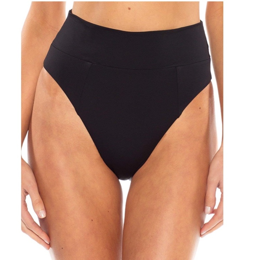 Becca by Rebecca Virtue Black Magic Tanya French Cut High Leg Bottoms Black, S